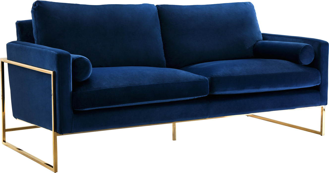 Mila Navy Velvet Sofa - Furniture Stars (Chicago, IL)