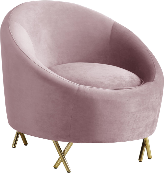 Serpentine Pink Velvet Chair - Furniture Stars (Chicago, IL)