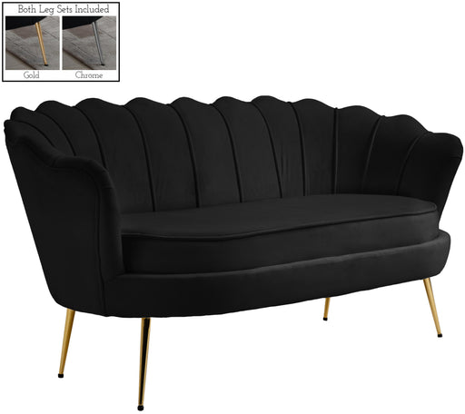 Gardenia Black Velvet Loveseat - Furniture Stars (Chicago, IL)