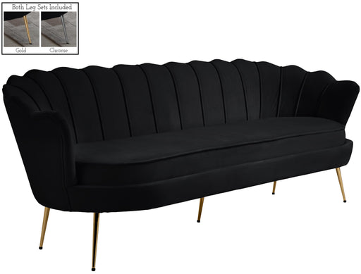 Gardenia Black Velvet Sofa - Furniture Stars (Chicago, IL)