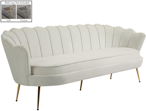 Gardenia Cream Velvet Sofa - Furniture Stars (Chicago, IL)