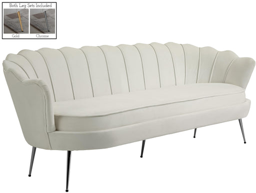Gardenia Cream Velvet Sofa - Furniture Stars (Chicago, IL)