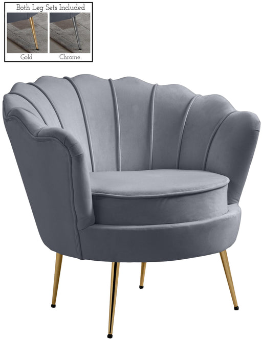 Gardenia Grey Velvet Chair - Furniture Stars (Chicago, IL)