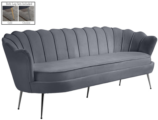 Gardenia Grey Velvet Sofa - Furniture Stars (Chicago, IL)