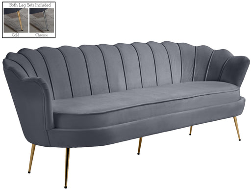 Gardenia Grey Velvet Sofa - Furniture Stars (Chicago, IL)