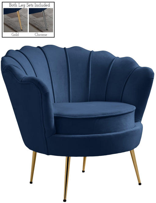 Gardenia Navy Velvet Chair - Furniture Stars (Chicago, IL)