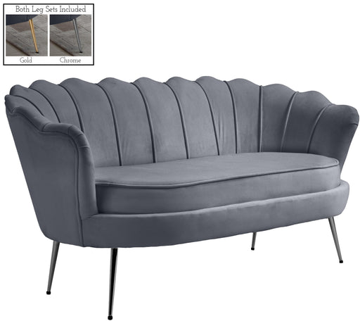 Gardenia Grey Velvet Loveseat - Furniture Stars (Chicago, IL)
