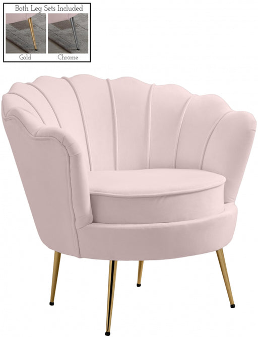 Gardenia Pink Velvet Chair - Furniture Stars (Chicago, IL)