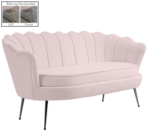 Gardenia Pink Velvet Loveseat - Furniture Stars (Chicago, IL)