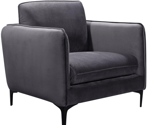 Poppy Grey Velvet Chair - Furniture Stars (Chicago, IL)