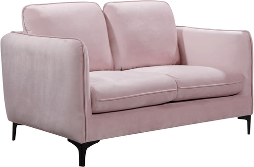 Poppy Pink Velvet Loveseat - Furniture Stars (Chicago, IL)