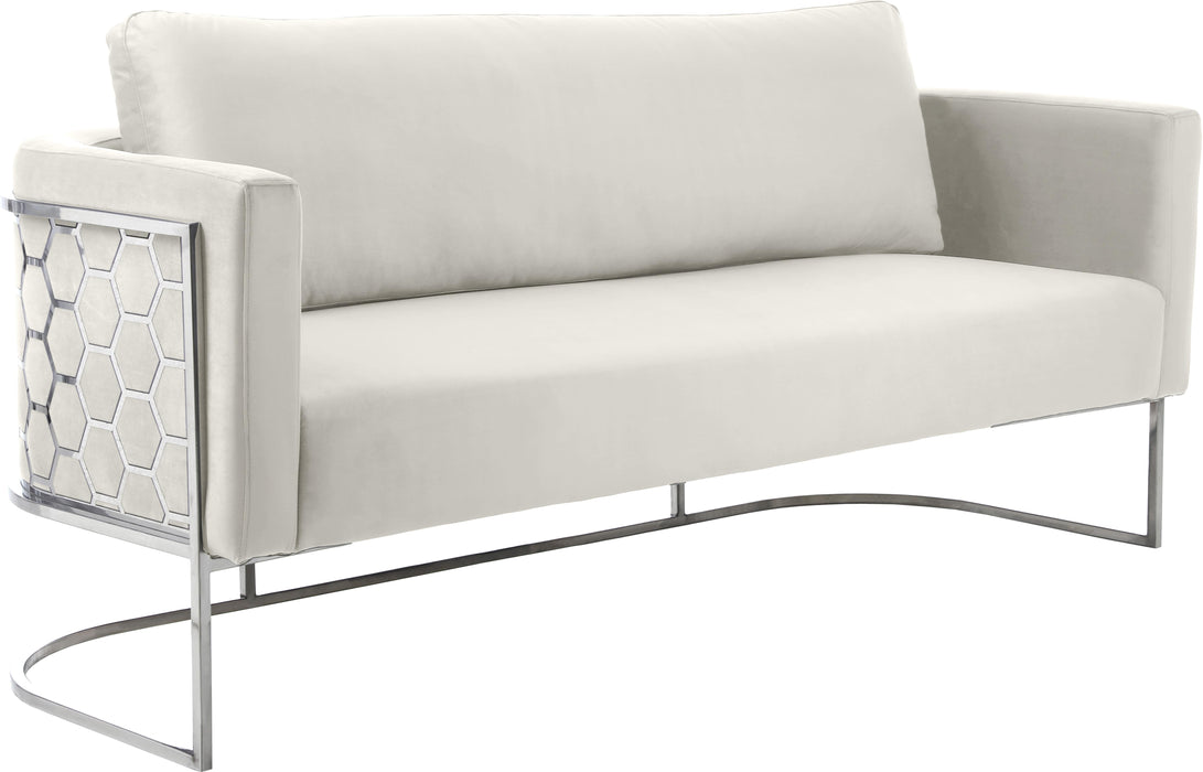 Casa Cream Velvet Sofa - Furniture Stars (Chicago, IL)