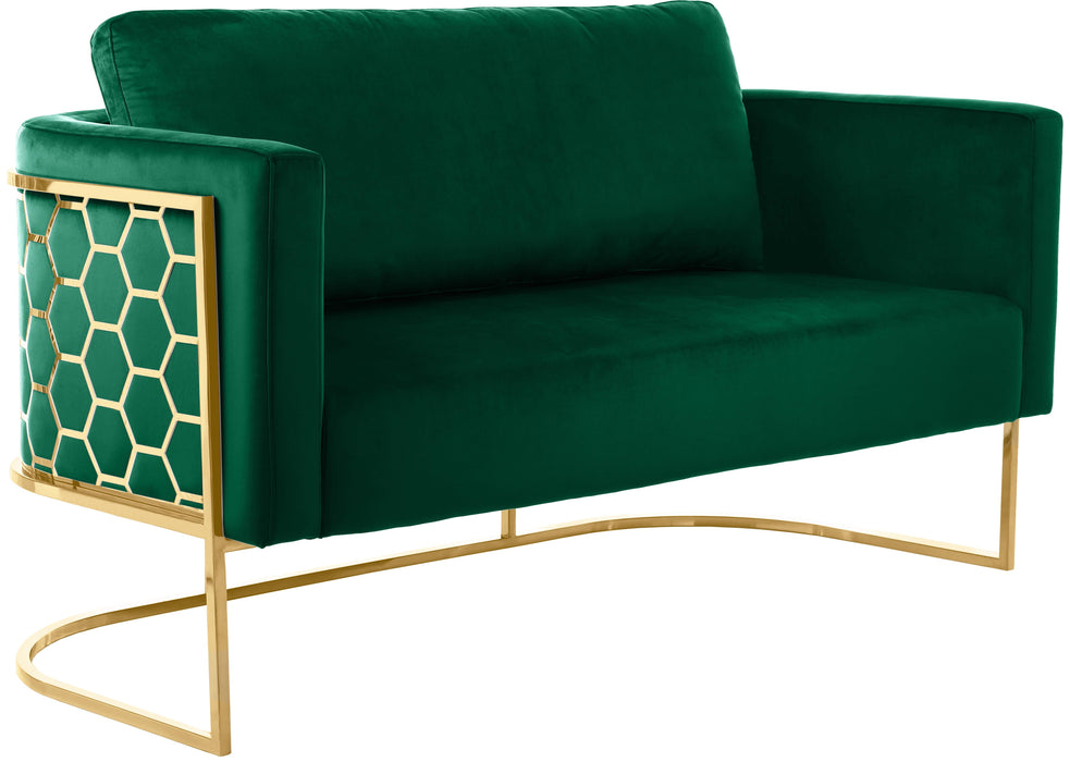Casa Green Velvet Loveseat - Furniture Stars (Chicago, IL)