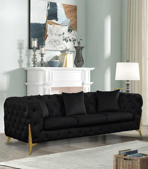 Kingdom Black Velvet Sofa - Furniture Stars (Chicago, IL)
