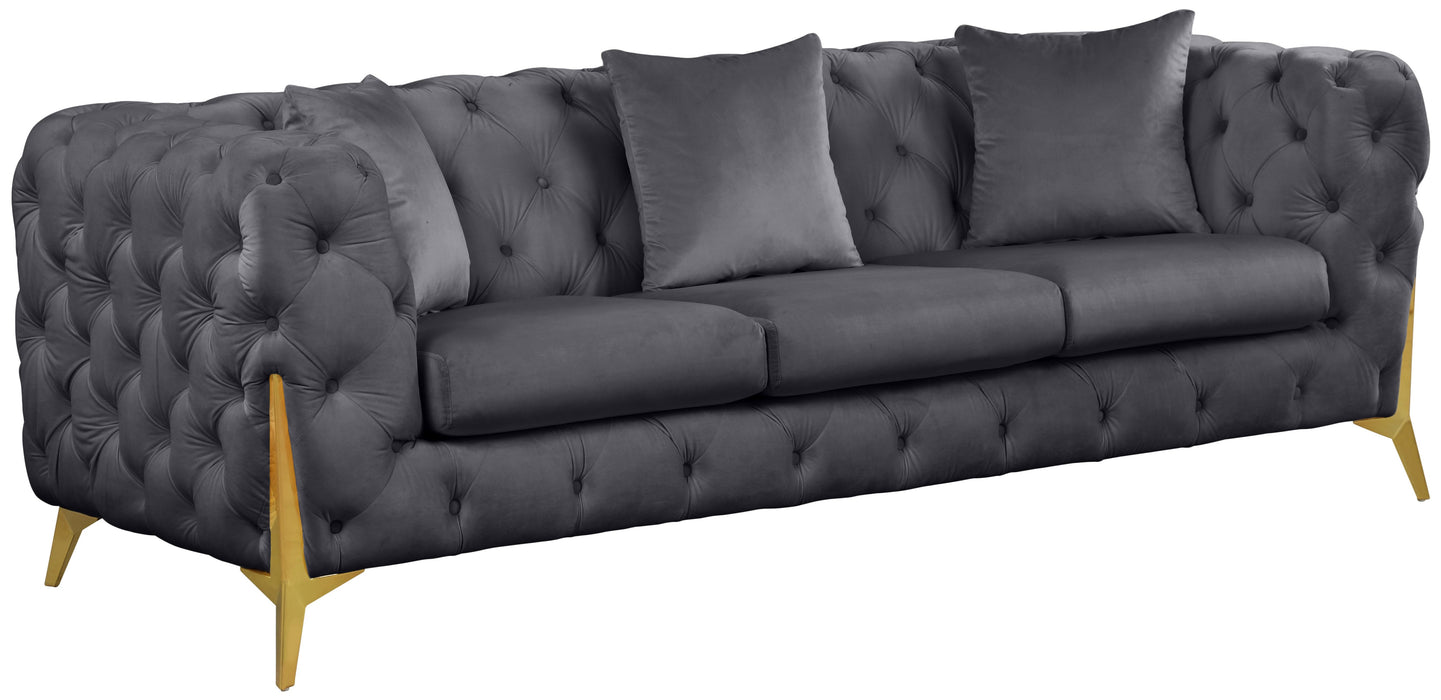Kingdom Grey Velvet Sofa - Furniture Stars (Chicago, IL)