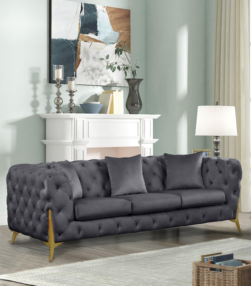 Kingdom Grey Velvet Sofa - Furniture Stars (Chicago, IL)