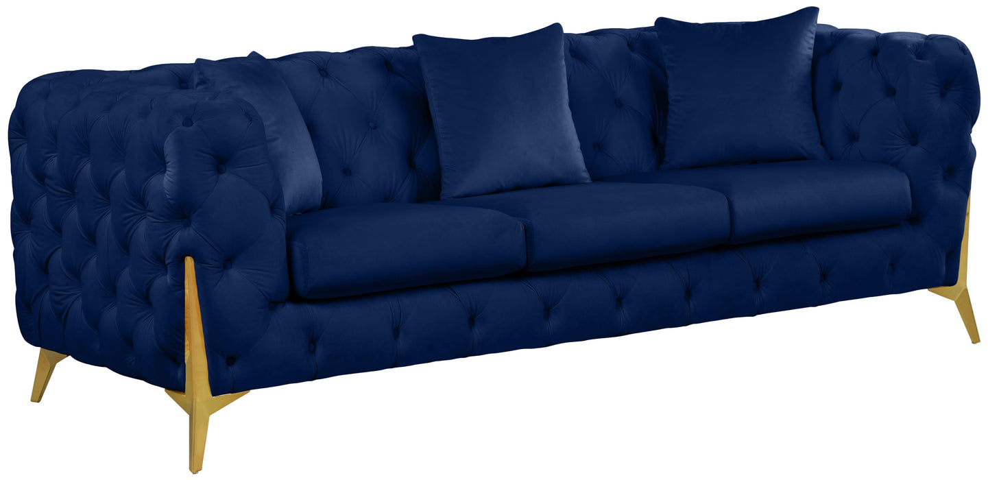 Kingdom Navy Velvet Sofa - Furniture Stars (Chicago, IL)