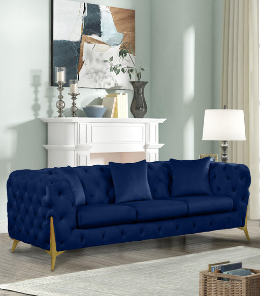 Kingdom Navy Velvet Sofa - Furniture Stars (Chicago, IL)