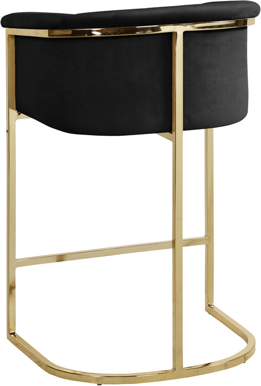 Donatella Black Velvet Stool - Furniture Stars (Chicago, IL)