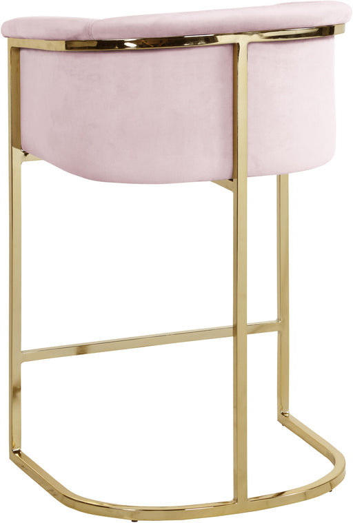 Donatella Pink Velvet Stool - Furniture Stars (Chicago, IL)