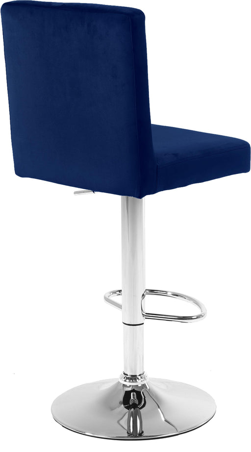 Joel Navy Velvet Adjustable Stool - Furniture Stars (Chicago, IL)