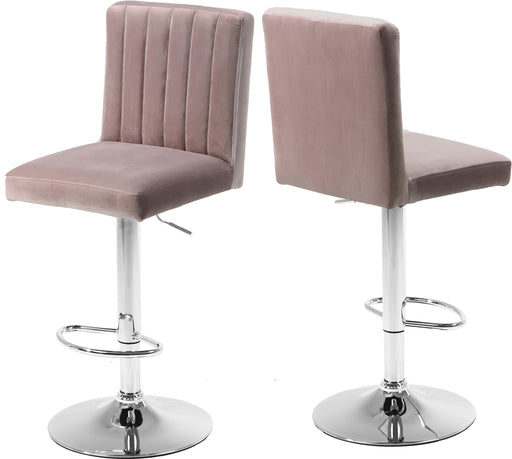 Joel Pink Velvet Adjustable Stool - Furniture Stars (Chicago, IL)