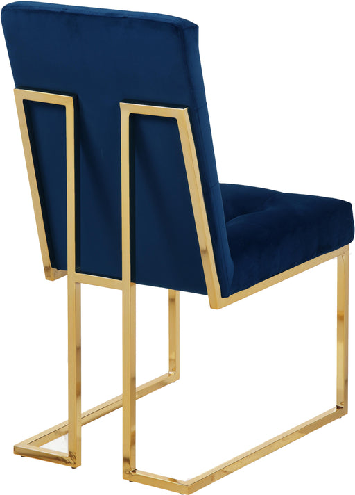 Pierre Navy Velvet Dining Chair - Furniture Stars (Chicago, IL)