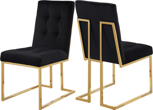 Pierre Black Velvet Dining Chair - Furniture Stars (Chicago, IL)