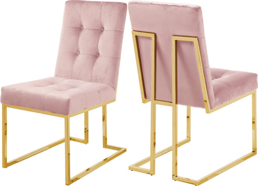 Pierre Pink Velvet Dining Chair - Furniture Stars (Chicago, IL)