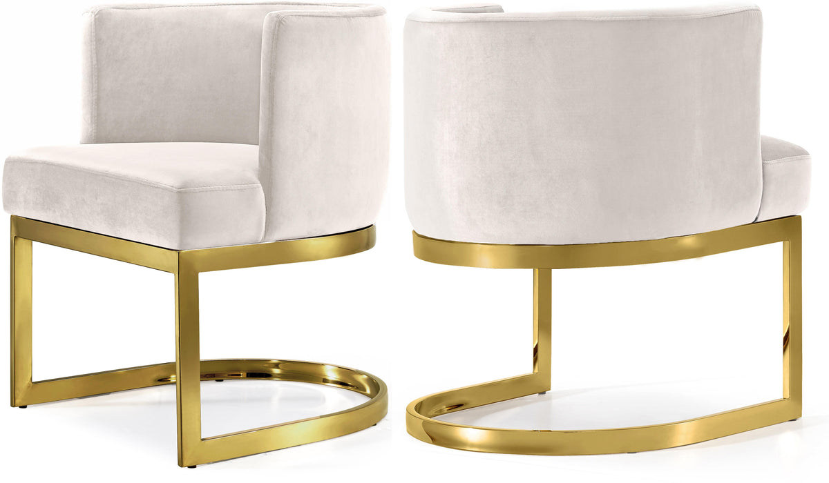 Gianna Cream Velvet Dining Chair - Furniture Stars (Chicago, IL)