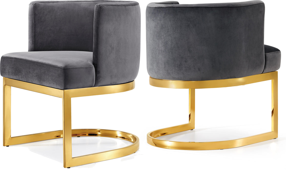 Gianna Grey Velvet Dining Chair - Furniture Stars (Chicago, IL)