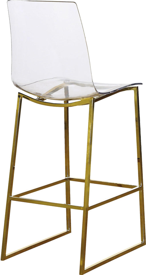 Lumen Gold Metal/Lucite Polycarbonate Stool - Furniture Stars (Chicago, IL)
