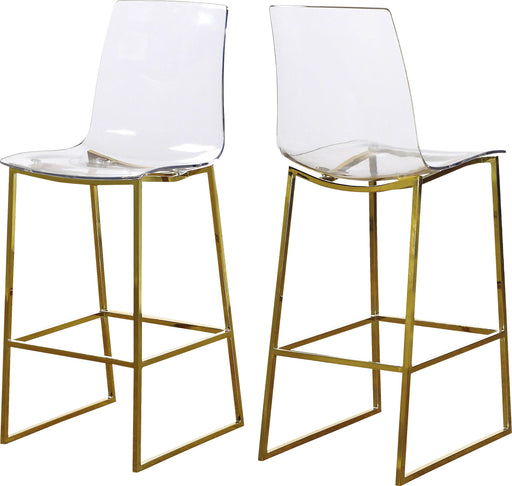 Lumen Gold Metal/Lucite Polycarbonate Stool - Furniture Stars (Chicago, IL)