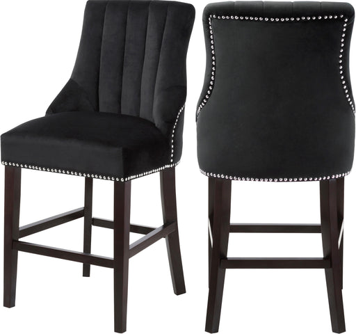 Oxford Black Velvet Stool - Furniture Stars (Chicago, IL)