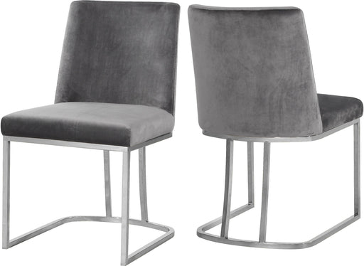 Heidi Grey Velvet Dining Chair - Furniture Stars (Chicago, IL)