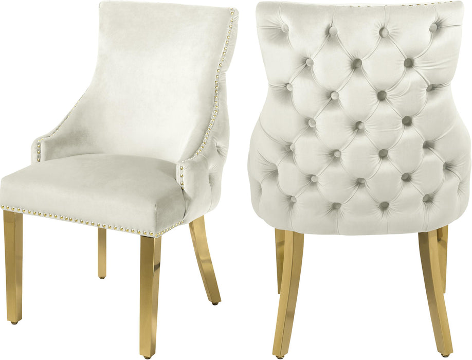 Tuft Cream Velvet Dining Chair - Furniture Stars (Chicago, IL)