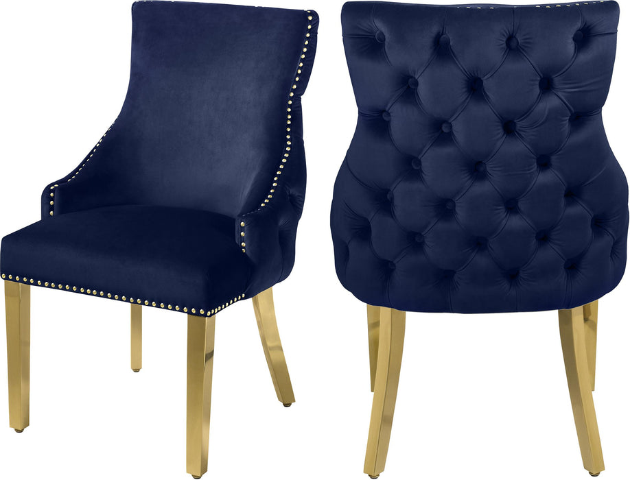 Tuft Navy Velvet Dining Chair - Furniture Stars (Chicago, IL)