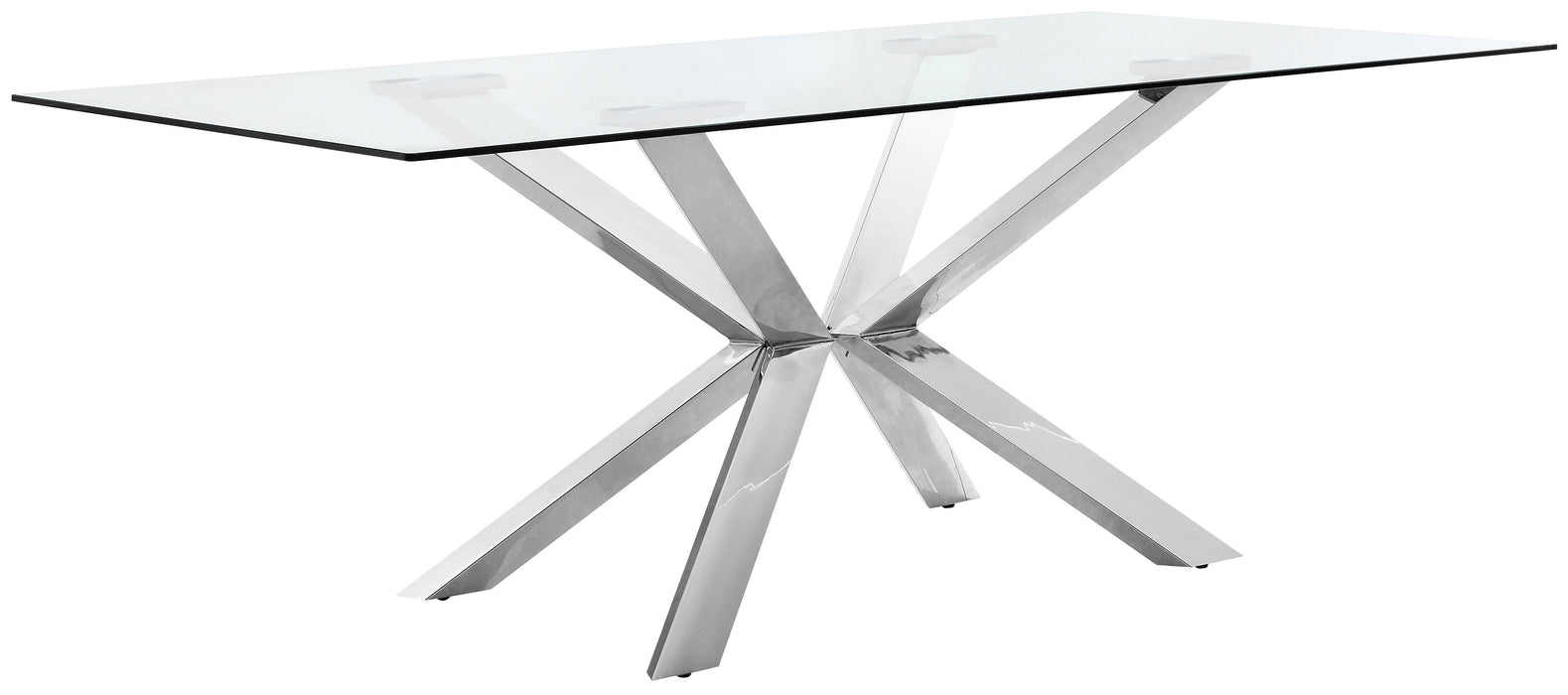 Juno Chrome Dining Table - Furniture Stars (Chicago, IL)