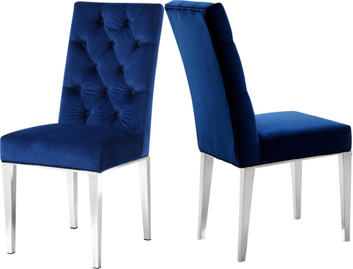 Juno Navy Velvet Dining Chair - Furniture Stars (Chicago, IL)