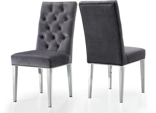 Juno Grey Velvet Dining Chair - Furniture Stars (Chicago, IL)