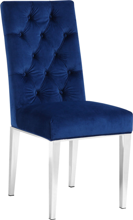 Juno Navy Velvet Dining Chair - Furniture Stars (Chicago, IL)