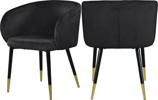 Louise Black Velvet Dining Chair - Furniture Stars (Chicago, IL)