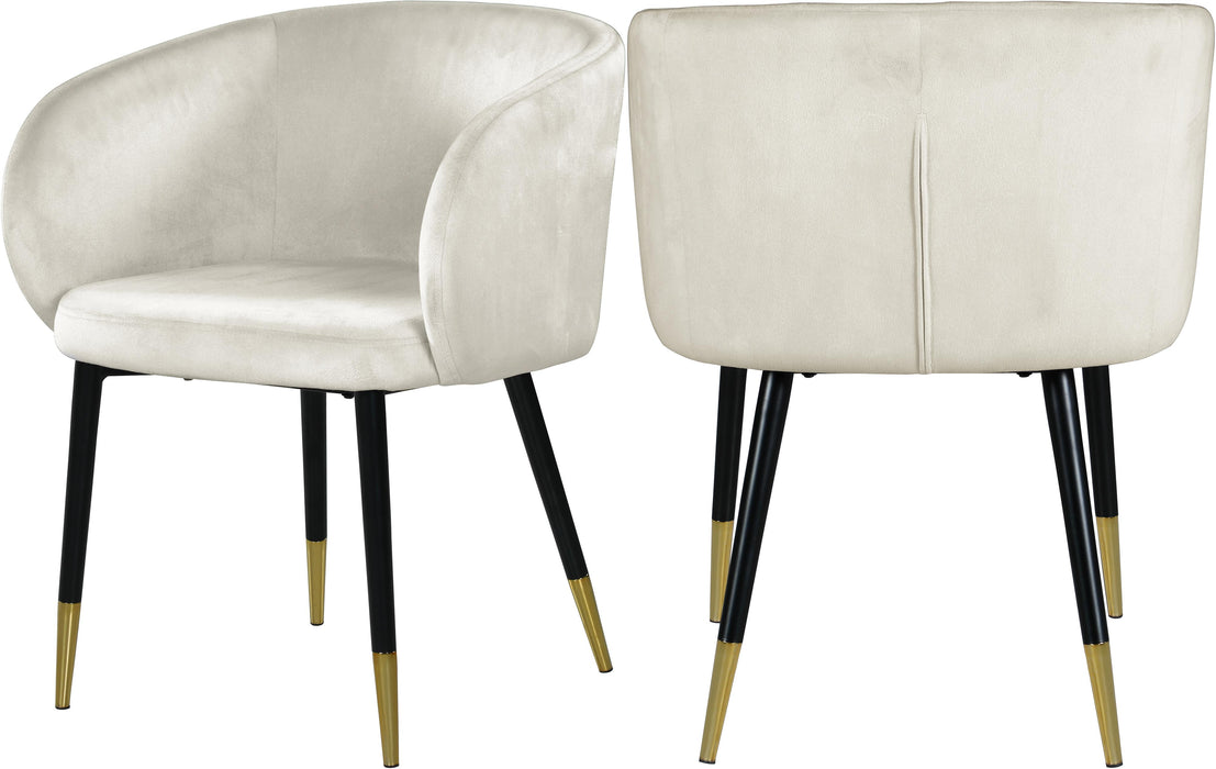 Louise Cream Velvet Dining Chair - Furniture Stars (Chicago, IL)