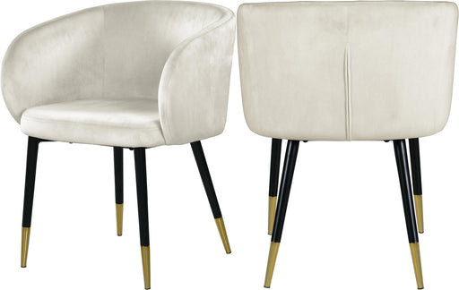 Louise Cream Velvet Dining Chair - Furniture Stars (Chicago, IL)
