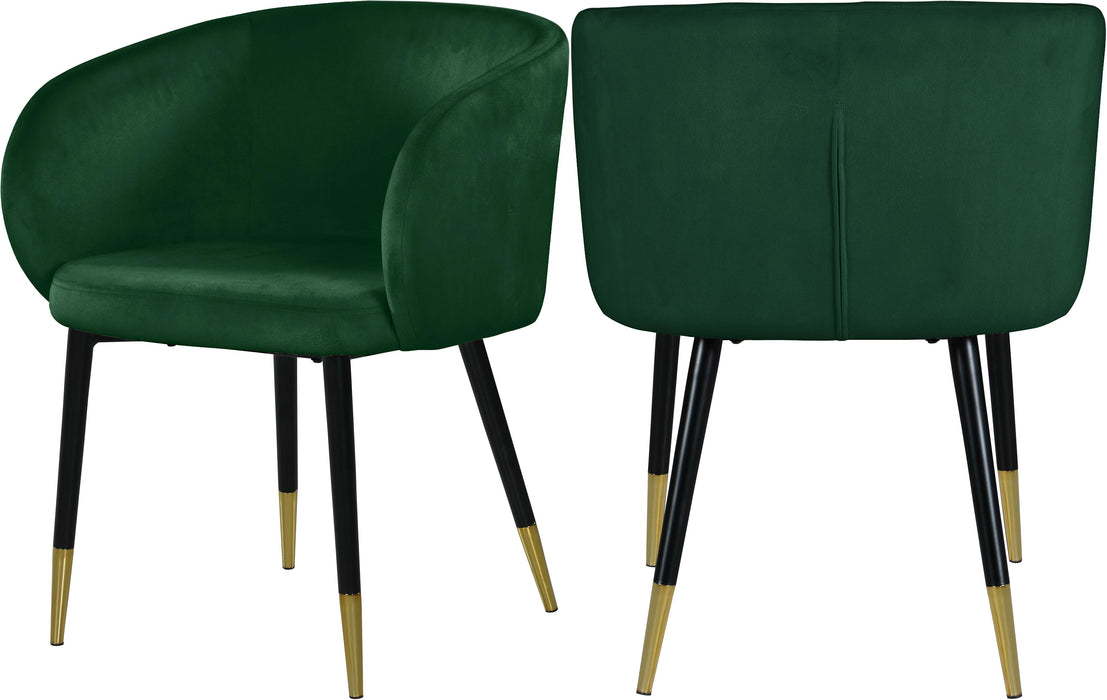Louise Green Velvet Dining Chair - Furniture Stars (Chicago, IL)