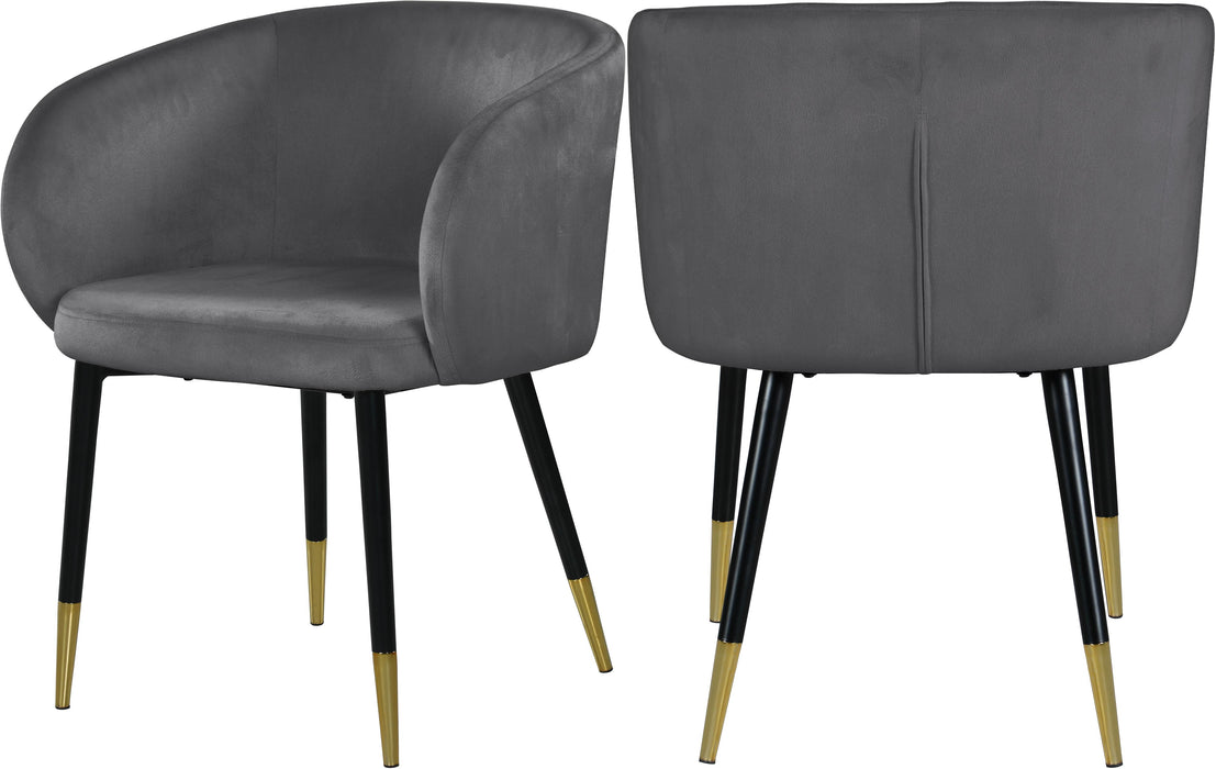 Louise Grey Velvet Dining Chair - Furniture Stars (Chicago, IL)