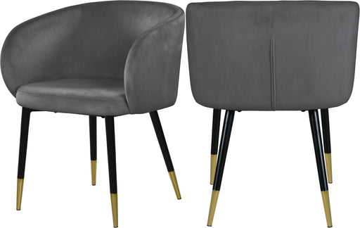 Louise Grey Velvet Dining Chair - Furniture Stars (Chicago, IL)