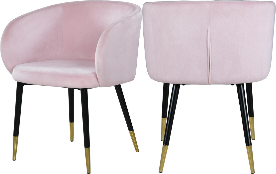 Louise Pink Velvet Dining Chair - Furniture Stars (Chicago, IL)