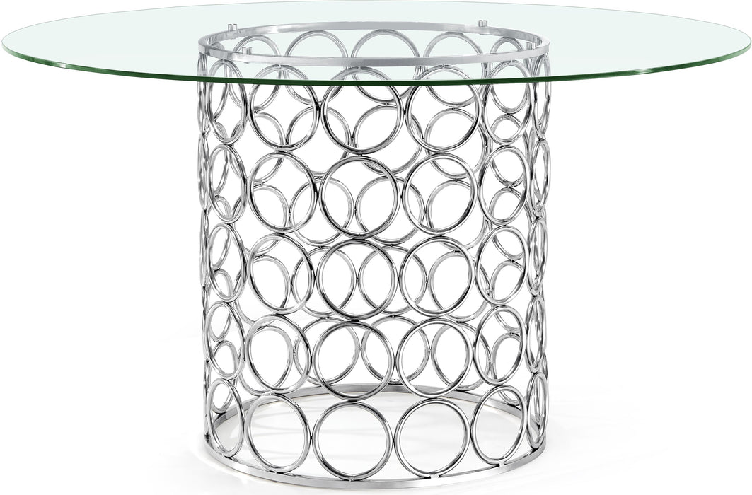 Opal Chrome Dining Table - Furniture Stars (Chicago, IL)