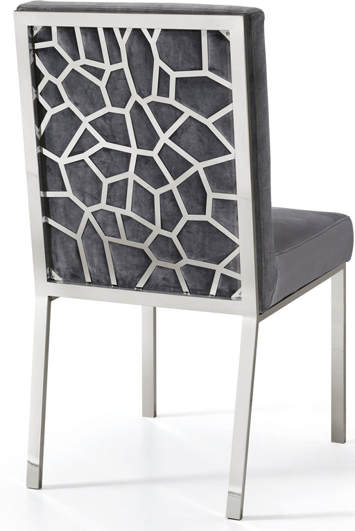 Opal Grey Velvet Dining Chair - Furniture Stars (Chicago, IL)